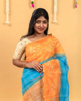 SC4351 - Linen Embroidery Checked With Gold Foil Along Border